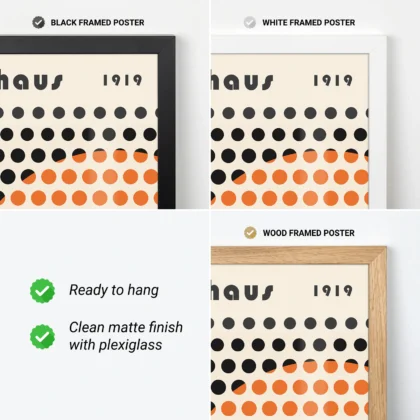 Bauhaus Print – Orange Circle Matrix