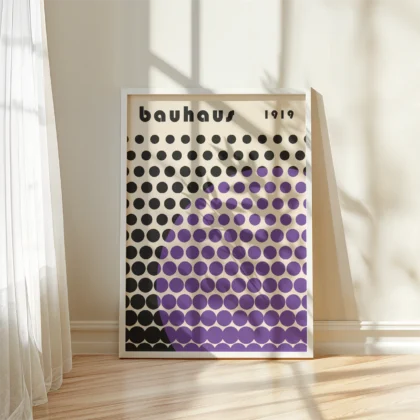 Bauhaus Print – Purple Circle Matrix