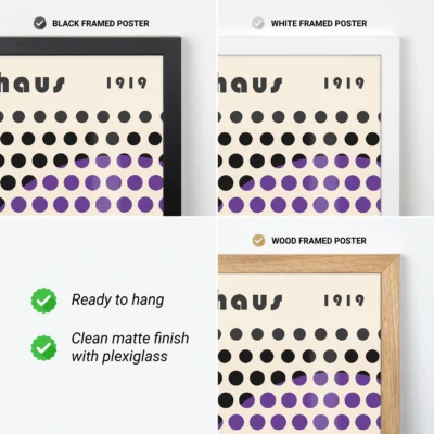 Cream paper with black dots and a purple half-circle of dots in “Solar Mesh”