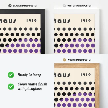 Bauhaus Print – Purple Circle Matrix