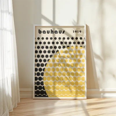 Cream paper with black dot grid and a yellow half-circle of dots in “Solar Mesh”