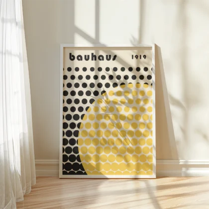 Bauhaus Print – Yellow Circle Matrix