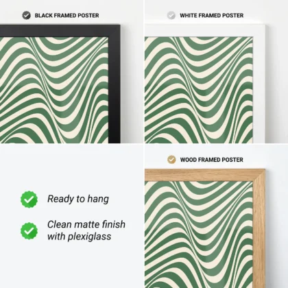 Bauhaus Wandbild – Grüne Wellen