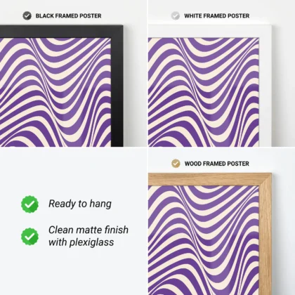 Modern Bauhaus Print – Purple Waves