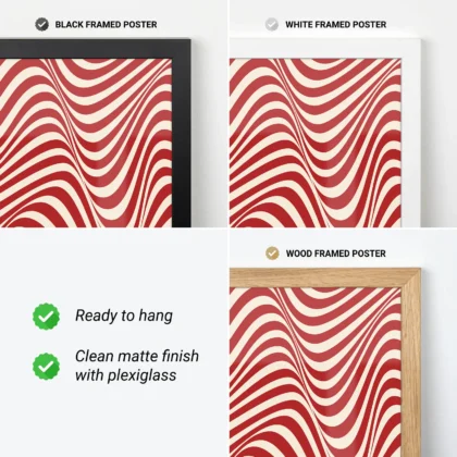Modern Bauhaus Print – Red Waves
