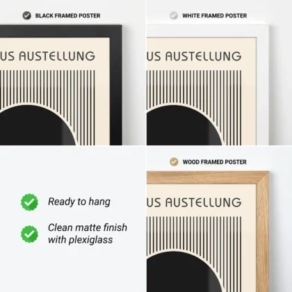Bauhaus Wandbild – Schwarzer Kreis