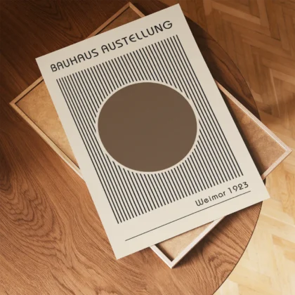 Bauhaus Wandbild – Brauner Kreis