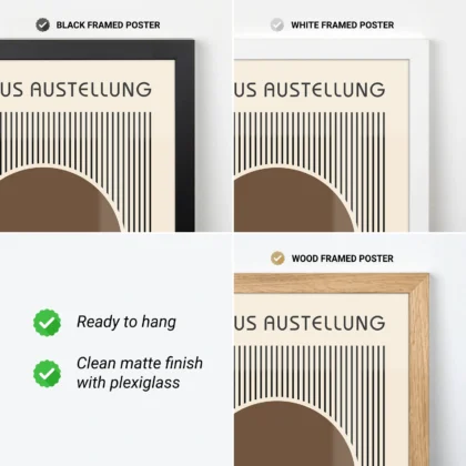 Bauhaus Wandbild – Brauner Kreis