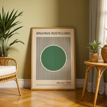 Bauhaus Art Print – Green Circle