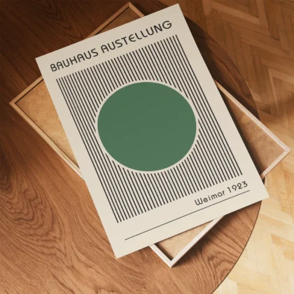 Bauhaus Art Print – Green Circle