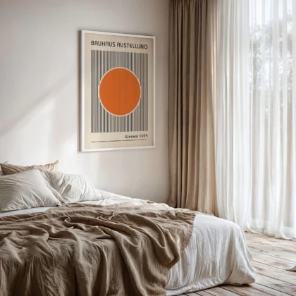 Bauhaus Wandbild – Oranger Kreis