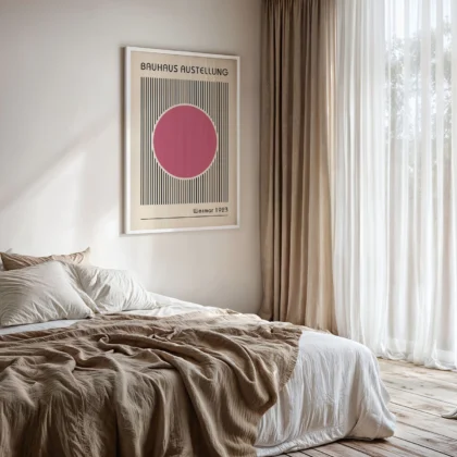 Bauhaus Art Print – Pink Circle