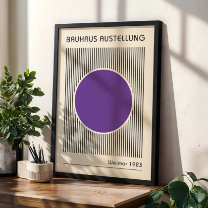 Bauhaus Art Print – Purple Circle