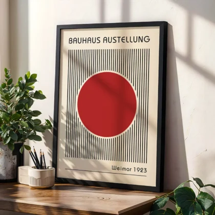 Bauhaus Wandbild – Roter Kreis