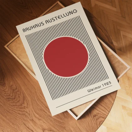 Bauhaus Wandbild – Roter Kreis