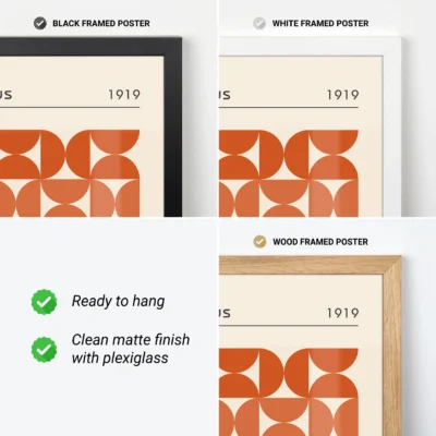 Modern minimalist wall art simple mosaic of half-circles on light paper