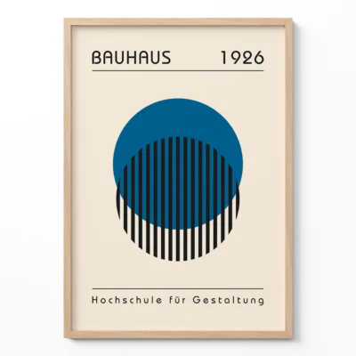 Bauhaus Wandbilder – Blue Circle Composition