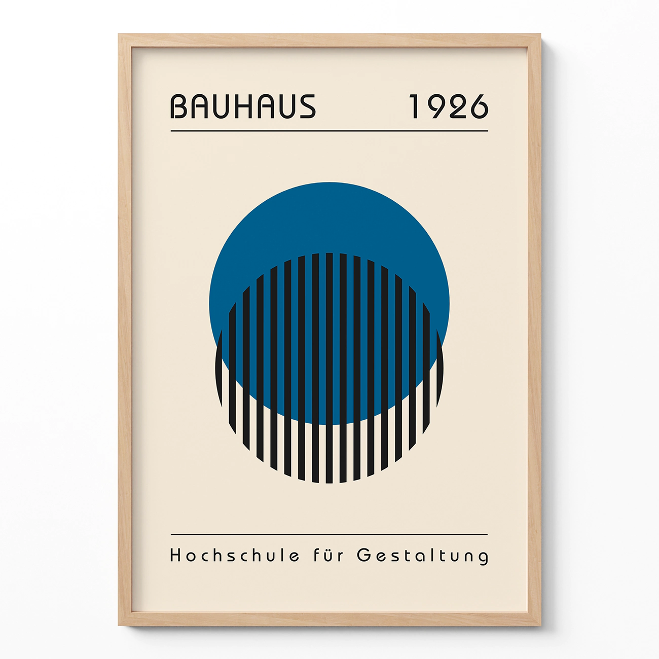 Bauhaus Wall Art – Blue Circle Composition