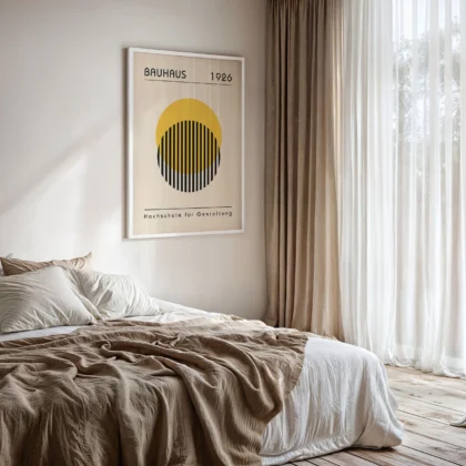 Bauhaus Wall Art – Yellow Circle Composition