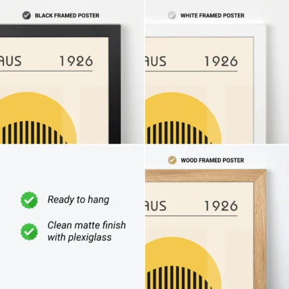 Bauhaus Wall Art – Yellow Circle Composition