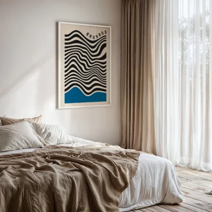 Bauhaus Print – Blue Waves Motion
