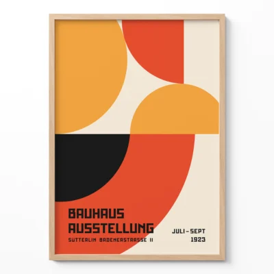 Bauhaus Vintage Art Exhibition Poster – Minimalist Print