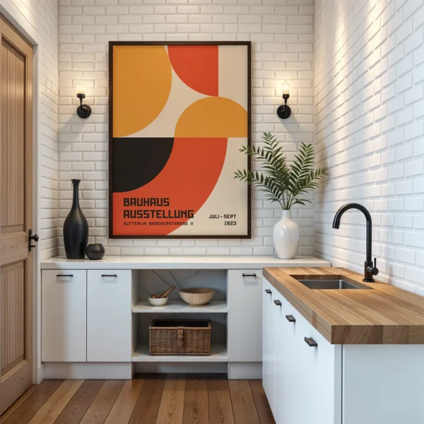 Bauhaus Vintage Art Exhibition Poster – Minimalist Print