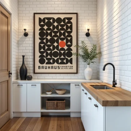 Bauhaus Wall Art – Red Orbit