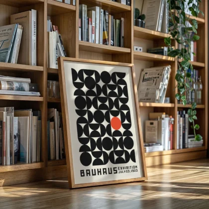 Bauhaus Wall Art – Red Orbit