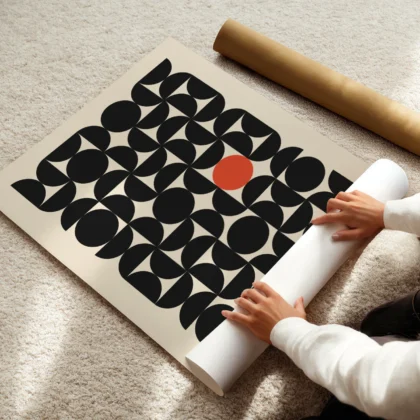 Bauhaus Wall Art – Red Orbit