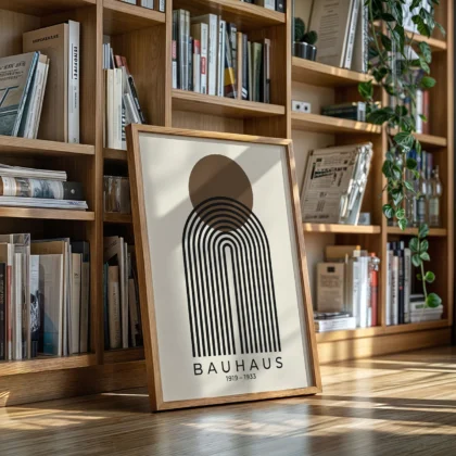 Bauhaus Print – Brown Sun Arch