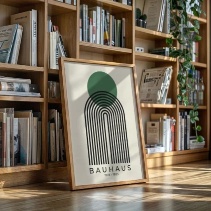 Bauhaus paveikslas – Žalia saulė virš arkos