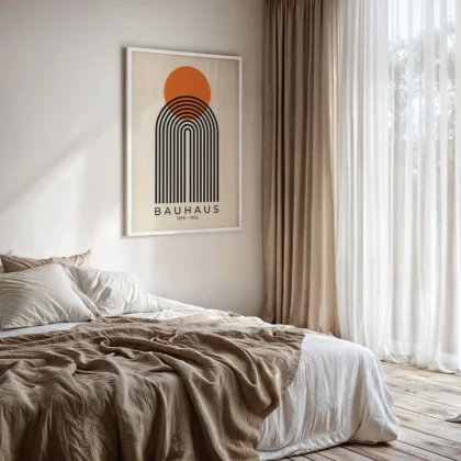 Bauhaus Print – Orange Sun Arch