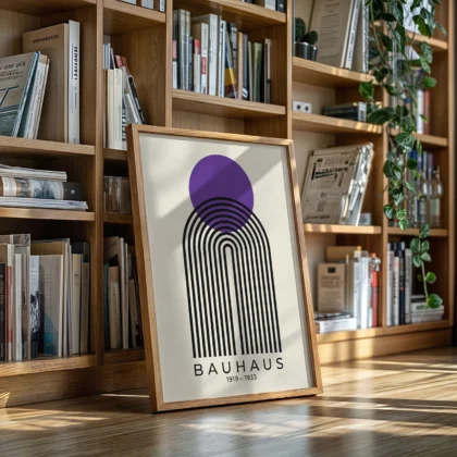 Bauhaus Print – Purple Sun Arch