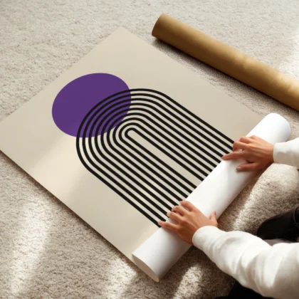 Bauhaus Print – Purple Sun Arch