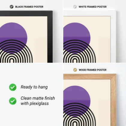 Bauhaus Print – Purple Sun Arch