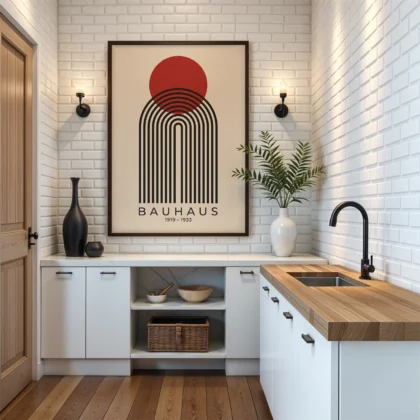 Bauhaus Print – Red Sun Arch