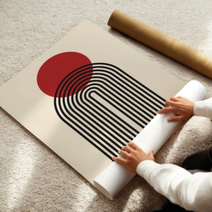 Bauhaus Print – Red Sun Arch