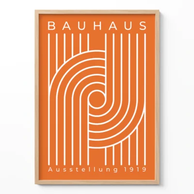 Bauhaus 1919 Poster Orange Linear Harmony