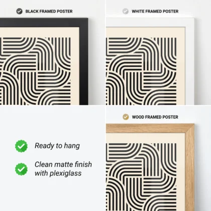 Bauhaus Art Print – Black Hypnotic Pattern