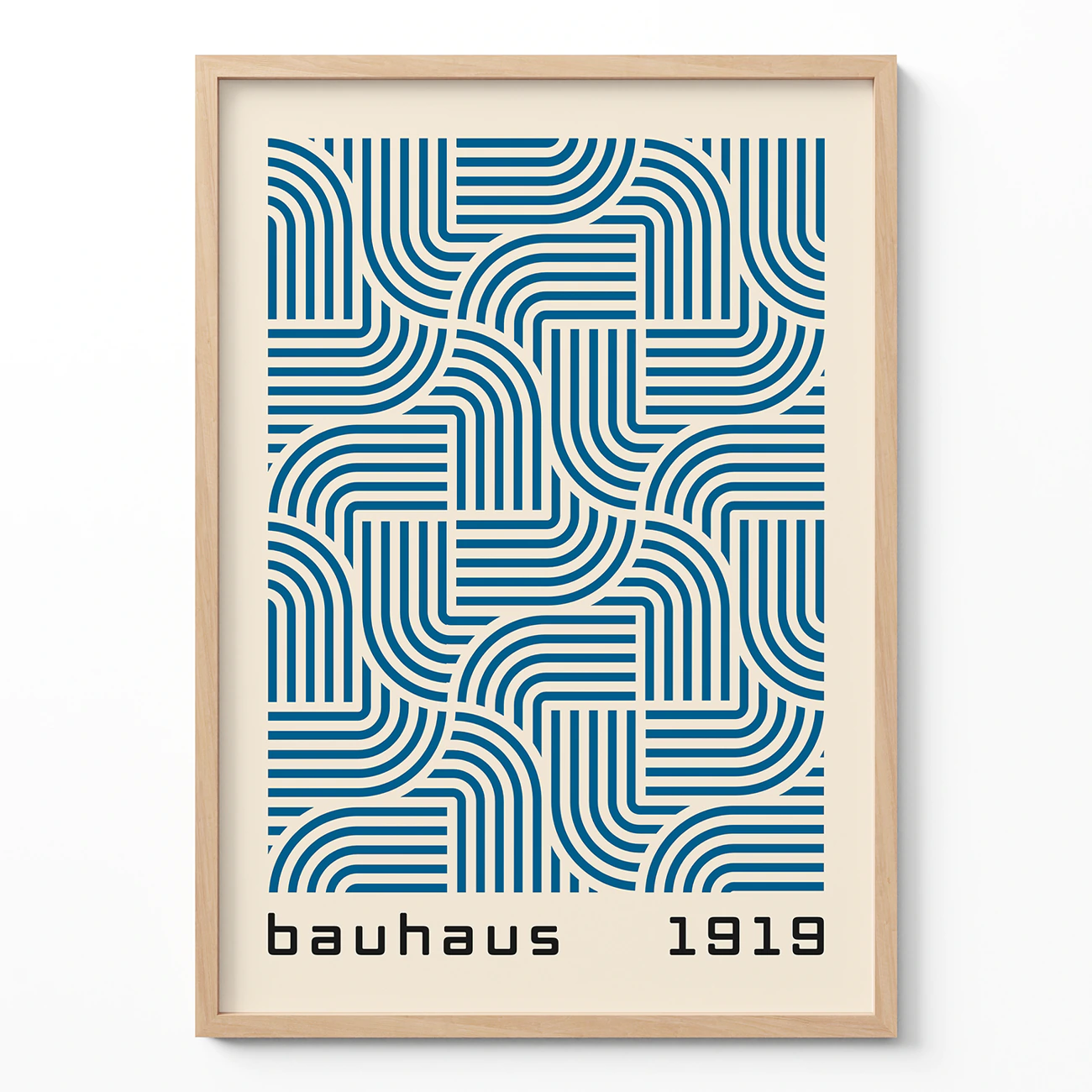 Modern Wall Art – Blue Bauhaus Poster