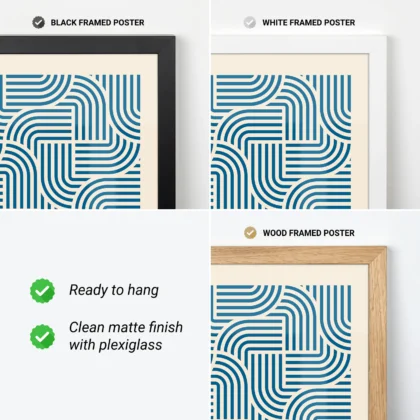 Bauhaus Art Print – Blue Hypnotic Pattern
