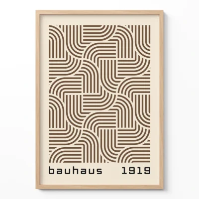 Modern Wall Art – Brown Bauhaus Poster
