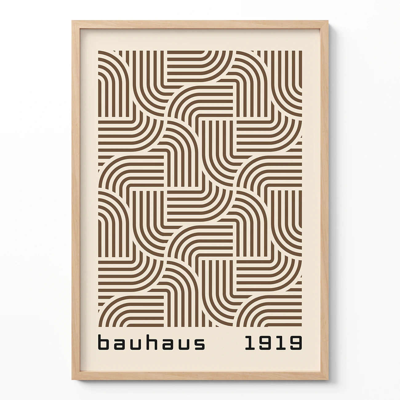 Modern Wall Art – Brown Bauhaus Poster