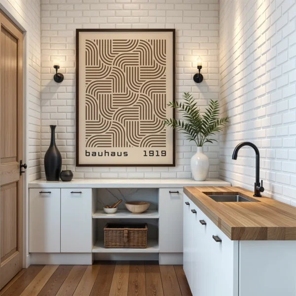 Modern Wall Art – Brown Bauhaus Poster