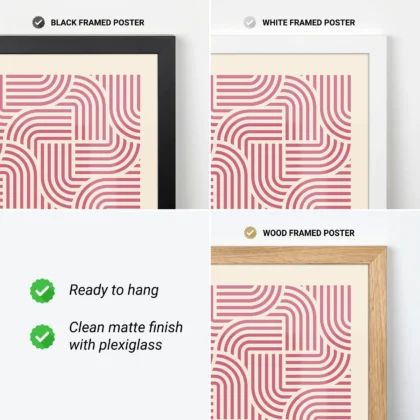 Bauhaus Art Print – Pink Hypnotic Pattern