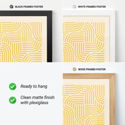 Bauhaus Art Print – Yellow Hypnotic Pattern