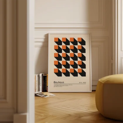 Bauhaus Print – Orange Squares