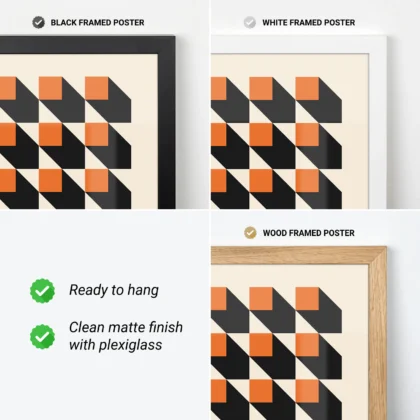 Bauhaus Print – Orange Squares