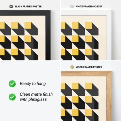 Bauhaus Wandbild – Gelbe Quadrate